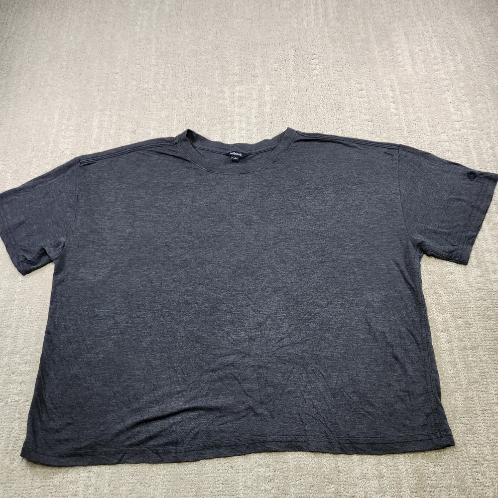Allbirds Shirt Women Large Merino Wool Blend Oversized Tee Gray Quick Dry